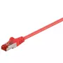 Goobay CAT 6 Patchkabel S/FTP (PiMF), 3 m, rot, RJ-45 auf RJ-45