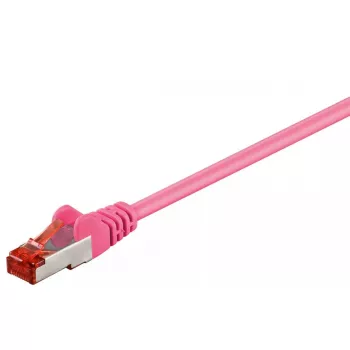 Netzwerkkabel Goobay CAT 6 Patchkabel RJ-45 Cat6 10m Magenta
