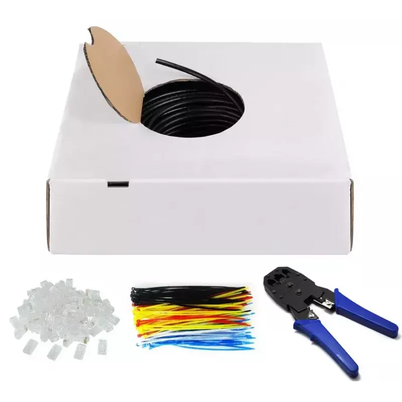 Netzwerkkabel Goobay CAT 6 Outdoor U/UTP 100m Schwarz