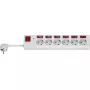 Goobay 6-fach Steckdosenleiste mit Schalter, 1,5 m, weiß
