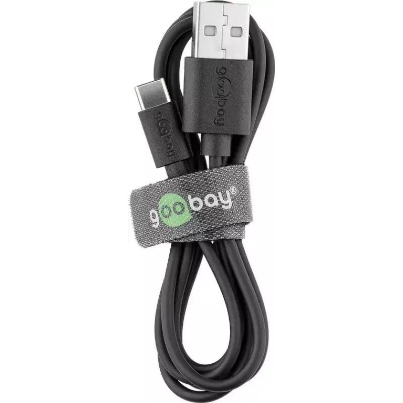 Ladegeräteset Goobay USB-C 5W mit Kabel 1m Schwarz