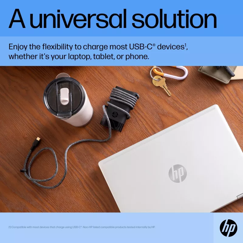 HP 671R3AA USB-C 65 W Laptop-Netzteil, AC 115/230 V, EU