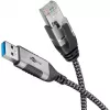 Kabeladapter Goobay 74400 USB 3.0 Typ A RJ45 15m Schwarz Silber