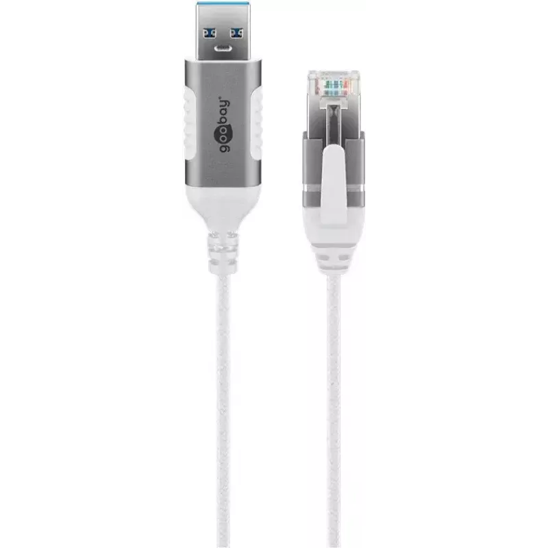 Netzwerkkabel Goobay 74380 USB 3.0 Typ A RJ45 3m Weiß