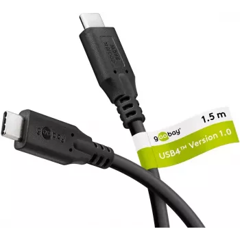 USB-Kabel Goobay 74184 USB4 Gen 2x2 1,5 m USB C Schwarz