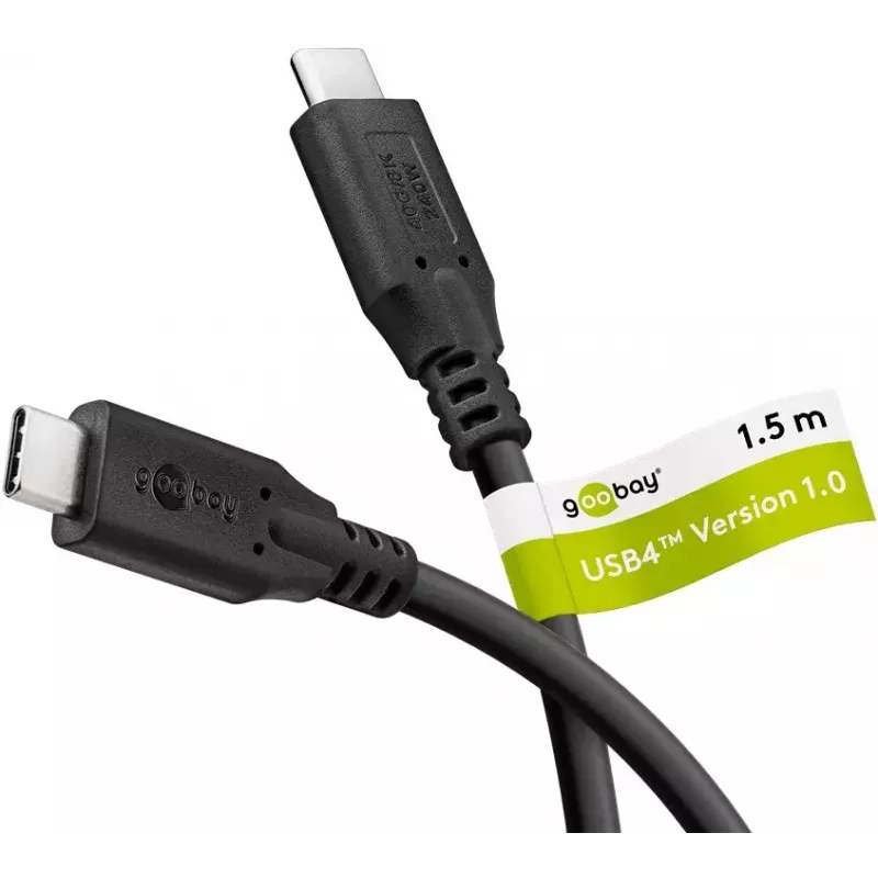 USB-Kabel Goobay 74184 USB4 Gen 2x2 1,5 m USB C Schwarz