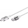 Goobay USB-C 3.1 auf RJ45 Ethernet-Kabel Slim, 1,5 m, Weiß (74386)