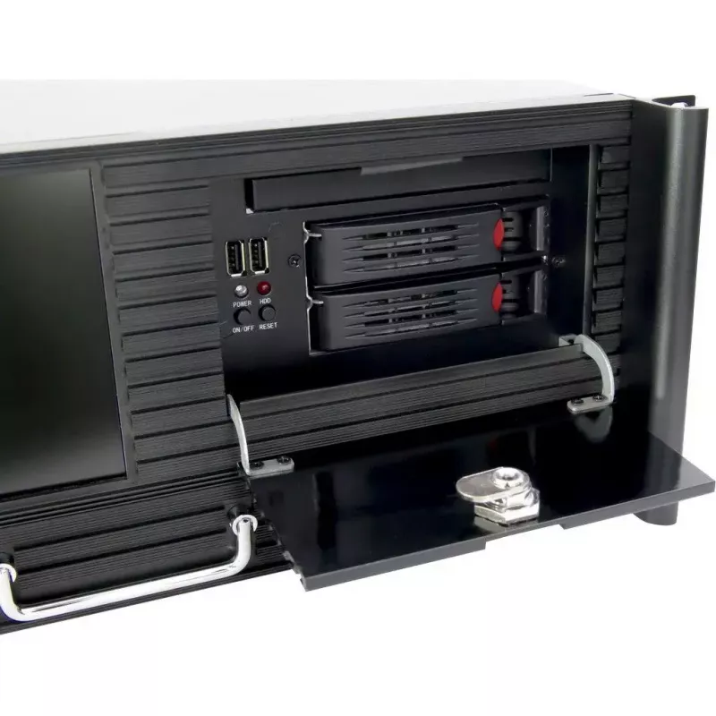 Servergehäuse Inter-Tech 4U 4452-TFT Rack Schwarz