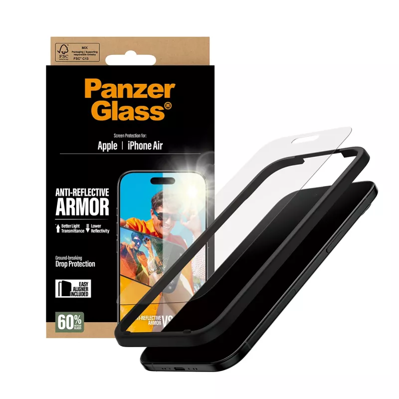 PanzerGlass Anti-Reflective Armor Displayschutzfolie iPhone Air kratz- und stoßfest