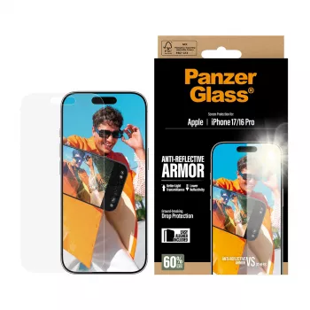 PanzerGlass Anti-Reflective Armor Displayschutzfolie iPhone 17 iPhone 16 Pro kratzfest stoßfest