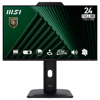 Monitor MSI Pro MP242PMGDE 23,8 Zoll (60,5 cm) Full HD IPS 1920×1080, 4 ms, 300 cd/m², USB-Hub, VESA, Lautsprecher, schwarz