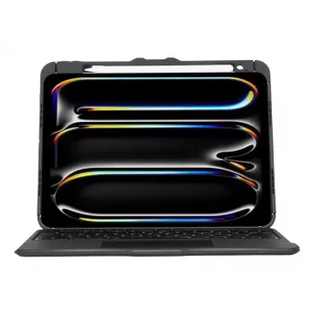 Targus VersaVu Spanische Bluetooth-Tastatur-Trackpad-Hülle für iPad 13 Zoll, Schwarz