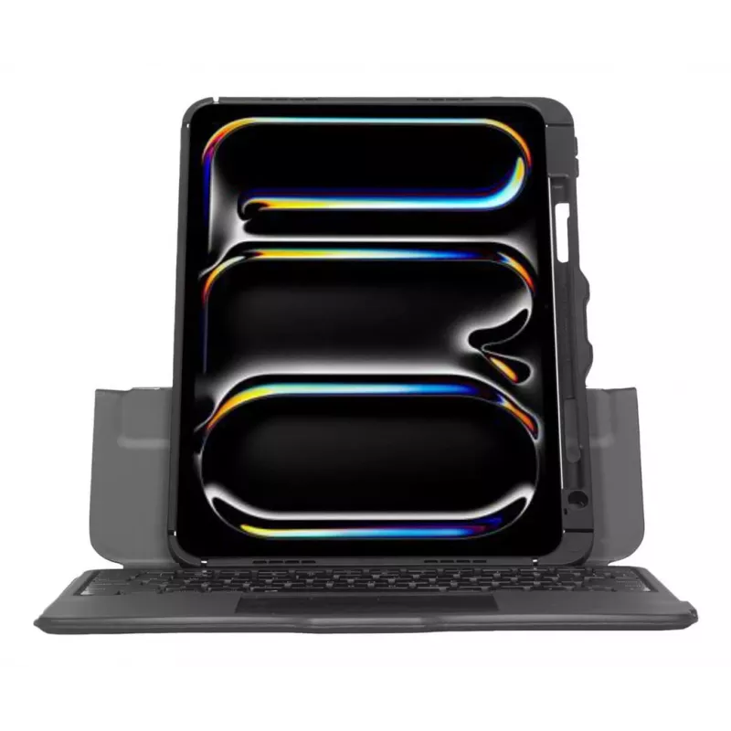 Targus VersaVu Spanische Bluetooth-Tastatur-Trackpad-Hülle für iPad 13 Zoll, Schwarz