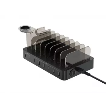 Conceptronic OZUL 8-Port 75W USB PD Ladestation, Innenbereich, AC, 12 V, Schwarz