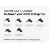 Conceptronic OZUL04BE 67W GaN USB PD Ladegerät, integriertes USB-C-Kabel