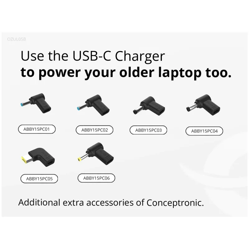 Conceptronic OZUL05BE mobiles Ladegerät Universal Schwarz AC Indoor