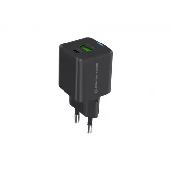 Conceptronic 2-Port 20W GaN USB PD Ladegerät, USB-C x 1, USB-A x 1, QC 3.0, PPS