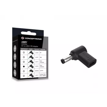 Conceptronic ABBY15PC04 DC-auf-USB-C-Adapter, Asus/Universal 5,5x2,5mm, 18–20V