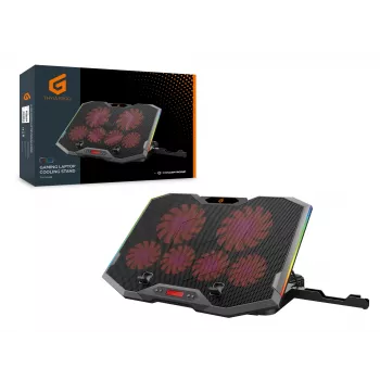 Conceptronic THYIA ERGO Gaming-Laptop-Kühlständer mit 6 Lüftern, 43,2 cm (17 Zoll), 6 Stück, Tasten, Grau, Blau, Grün, Rot, China