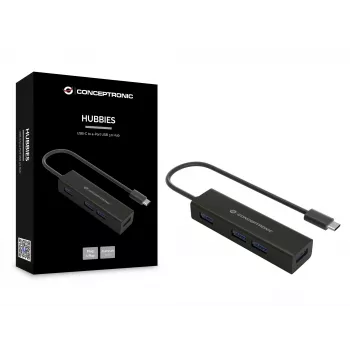Conceptronic HUBBIES USB-C auf 4-Port USB 3.0 Hub