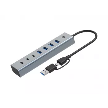 Conceptronic HUBBIES20G 7-Port USB 3.0 Hub, 5 Gbit/s, USB-C x 3, USB-A x 4