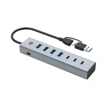 Conceptronic HUBBIES20G 7-Port USB 3.0 Hub, 5 Gbit/s, USB-C x 3, USB-A x 4