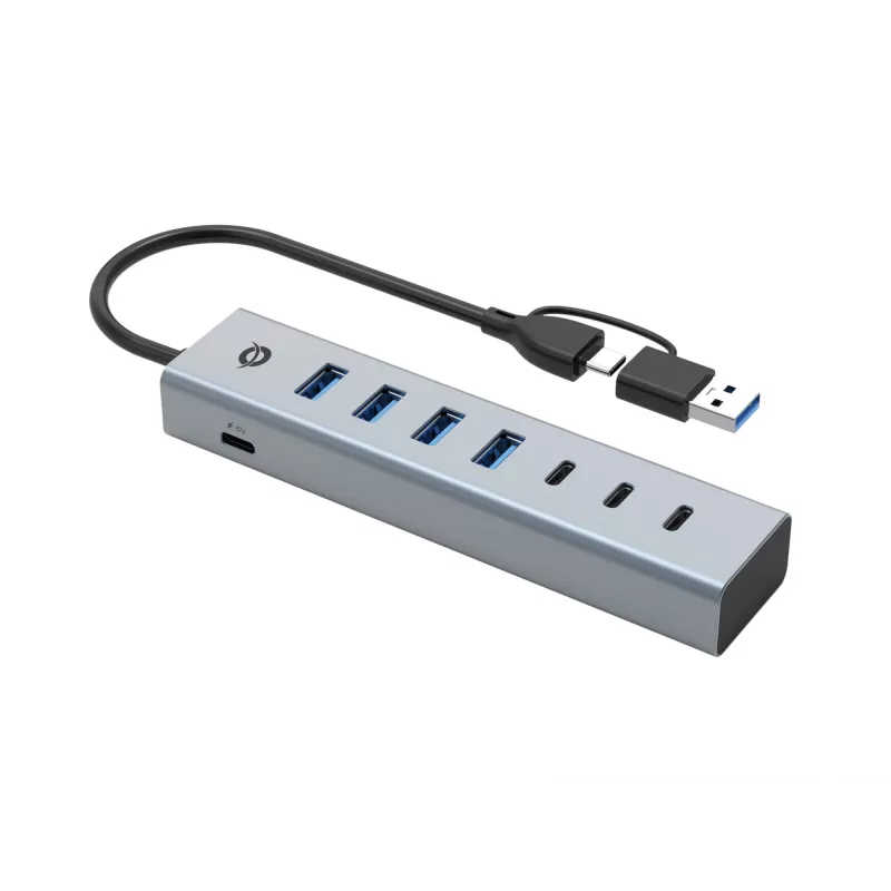 Conceptronic HUBBIES20G 7-Port USB 3.0 Hub, 5 Gbit/s, USB-C x 3, USB-A x 4