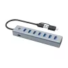 Conceptronic HUBBIES21GP 7-Port USB 3.0 Hub mit Netzteil, 5 Gbit/s, USB-A x 7