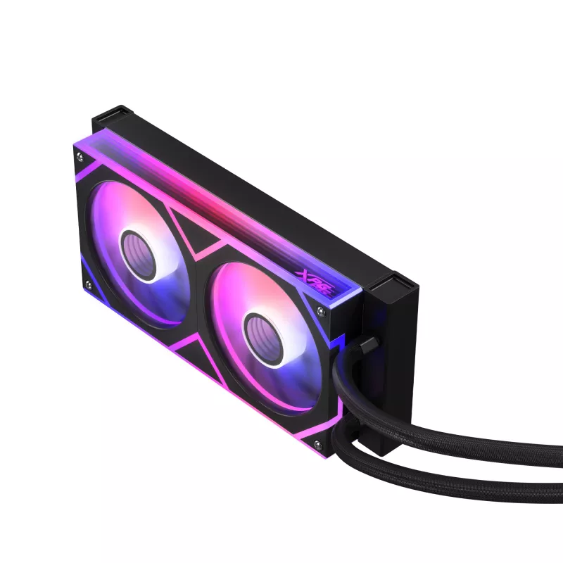 ADATA XPG Levante II 240 AIO Flüssigkeits-CPU-Kühler, 240 mm, 2 x 120-mm-ARGB-Lüfter, Schwarz