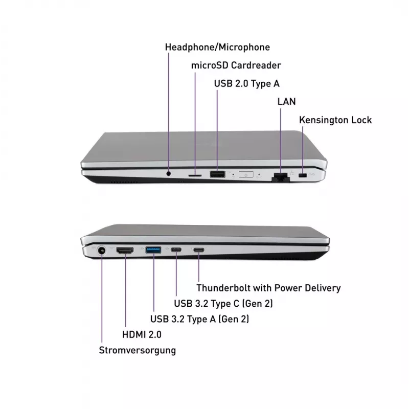 TERRA MOBILE 1551R Notebook, Intel Core i7-1355U, 15,6 Zoll Full HD, 16 GB, 512 GB SSD, Windows 11 Pro