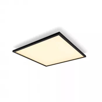 Smarte Deckenleuchte Philips Hue Aurelle Square Panel 600×600 mm, Bluetooth, 220–240V, 48 mm Tiefe, schwarz/weiß