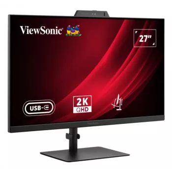 27 Zoll ViewSonic VG2741V-2K Computermonitor, 2560×1440 QHD, 4 ms, IPS/LCD, integrierte Lautsprecher, VESA, höhenverstellbar, schwarz