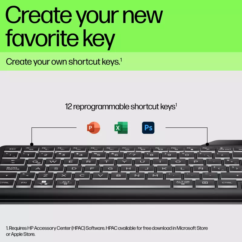 HP 400 Hintergrundbeleuchtete Kabelgebundene Tastatur Vollformat USB Schwarz