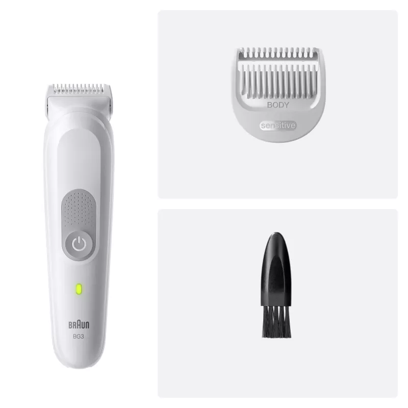 Braun Series 3 Körperhaartrimmer/Rasierer, hellgrau