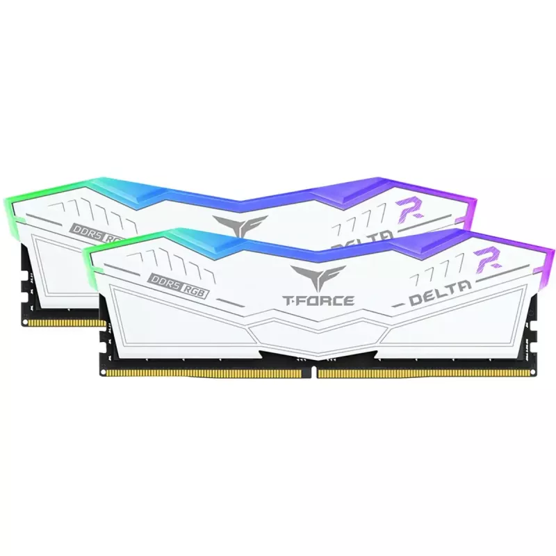 Team Group T-Force Delta RGB DDR5-6400 32 GB (2 x 16 GB) Speicher-Kit, weiß, CL32