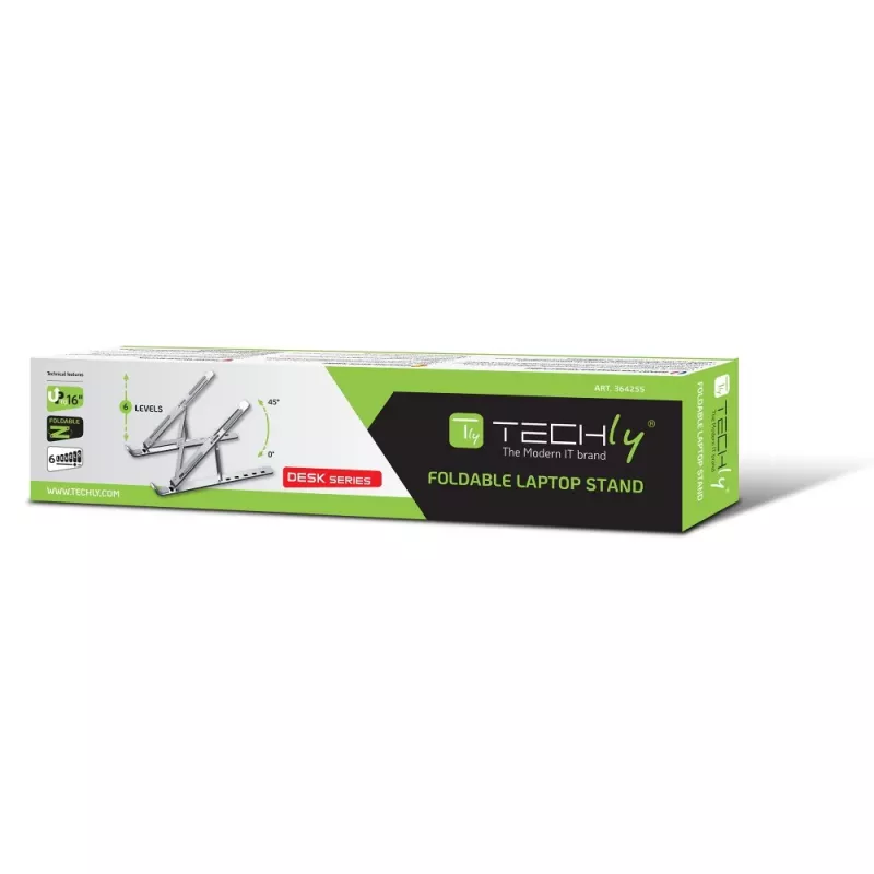 Techly ICA-TBL 134TY Laptop-/Tablet-Ständer, faltbar, verstellbarer Neigungswinkel