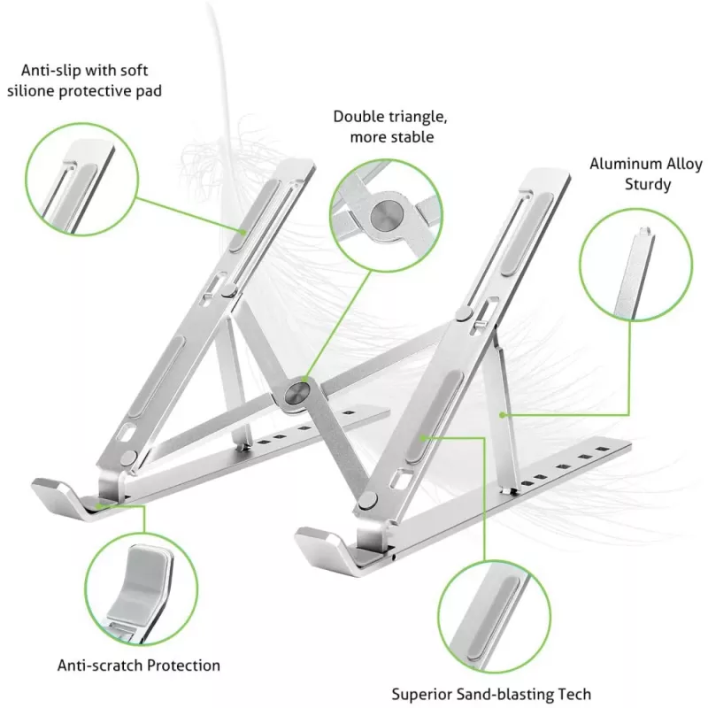 Techly ICA-TBL 134TY Laptop-/Tablet-Ständer, faltbar, verstellbarer Neigungswinkel