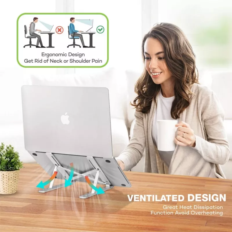Techly ICA-TBL 134TY Laptop-/Tablet-Ständer, faltbar, verstellbarer Neigungswinkel