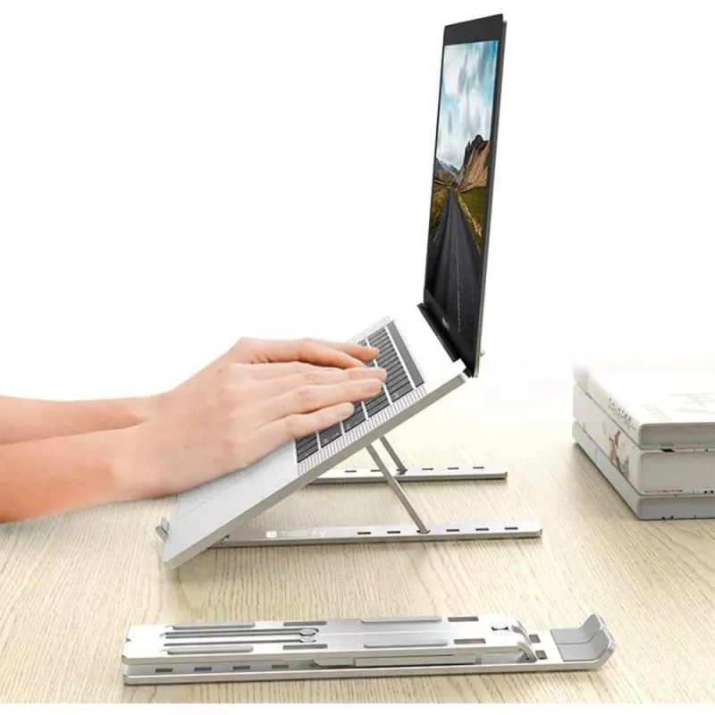 Techly ICA-TBL 134TY Laptop-/Tablet-Ständer, faltbar, verstellbarer Neigungswinkel