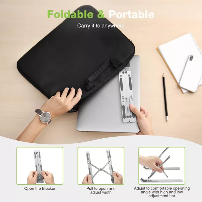 Techly ICA-TBL 134TY Laptop-/Tablet-Ständer, faltbar, verstellbarer Neigungswinkel