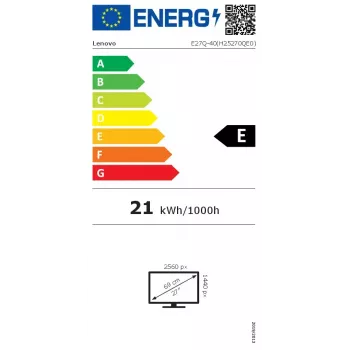 Monitor Lenovo ThinkVision E27Q-40 27 Zoll LCD Quad HD 2560 x 1440