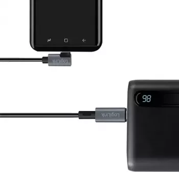 LogiLink CU0182 USB-Kabel USB 2.0 1m USB-C Schwarz Silber