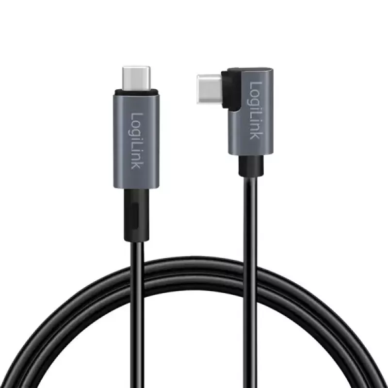 LogiLink CU0182 USB-Kabel USB 2.0 1m USB-C Schwarz Silber