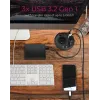 ICY BOX IB-HUB1430-CR In-Desk USB 3.2 Gen 1 Multiport-Hub, Schwarz