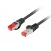 Lanberg Netzwerkkabel PCF6-10CU-0100-BK 1m Cat6 F/UTP Schwarz