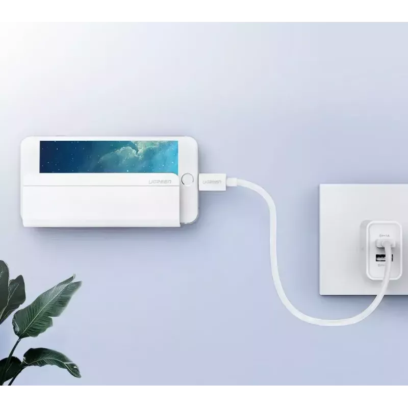 UGREEN 30394 selbstklebende Handy-Wandhalterung zum Laden, Weiß