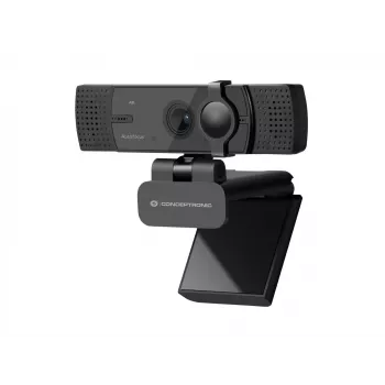 Conceptronic AMDIS08B 4K Ultra HD Webcam, 8,3 MP, USB, schwarz