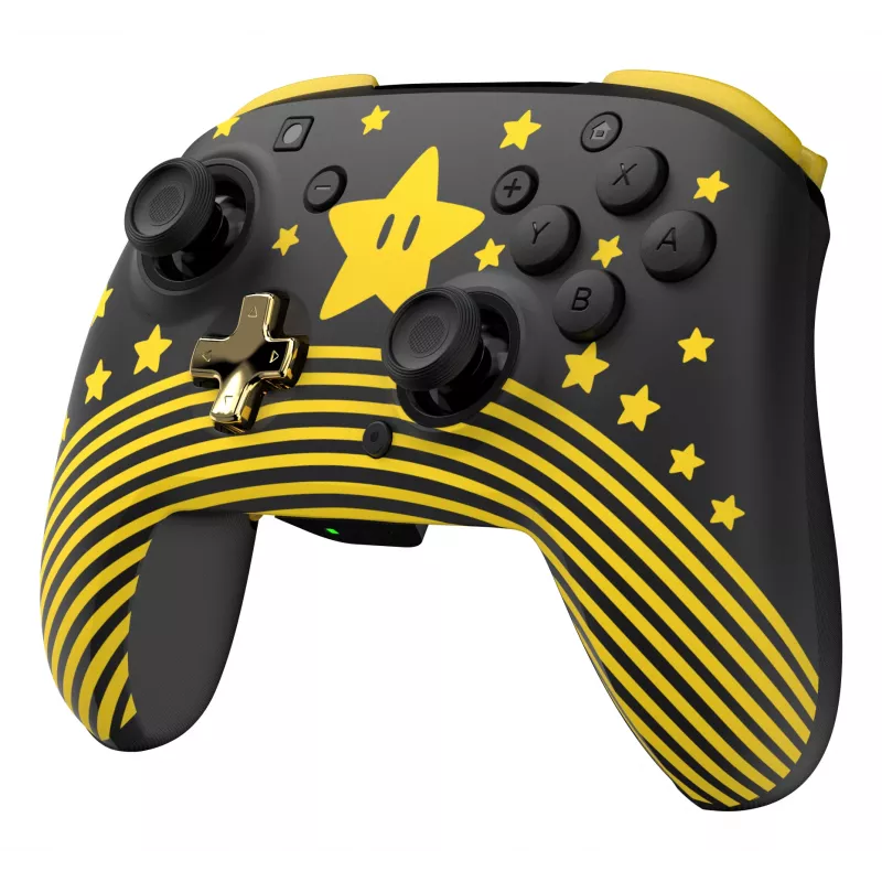 Turtle Beach Rematch TBC-8101-75 kabelloser Controller für Nintendo Switch, Super Mario Star, Schwarz/Gelb
