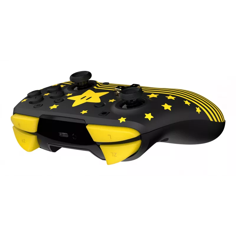 Turtle Beach Rematch TBC-8101-75 kabelloser Controller für Nintendo Switch, Super Mario Star, Schwarz/Gelb