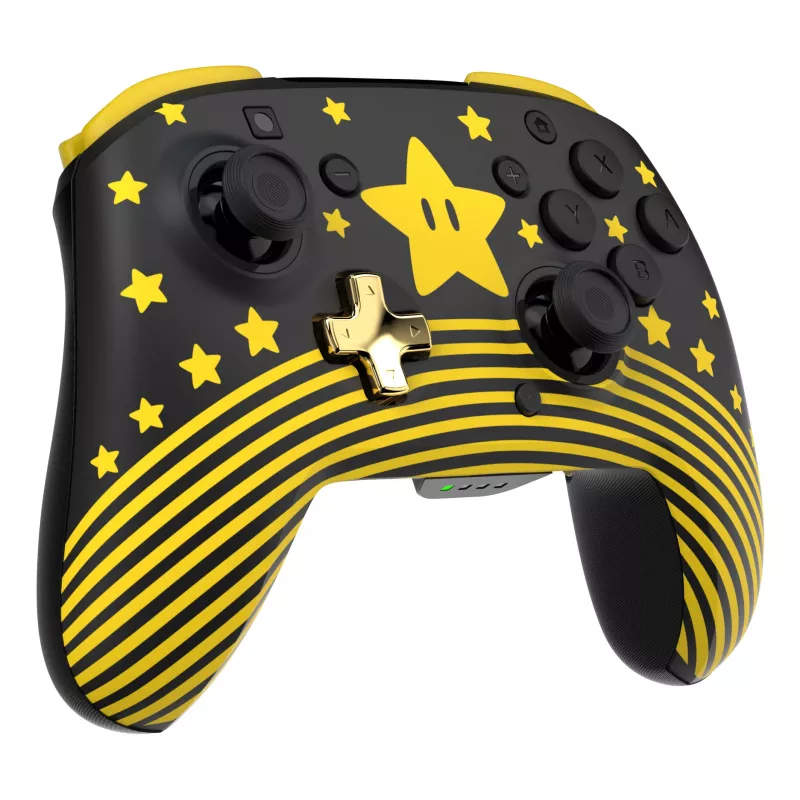 Turtle Beach Rematch TBC-8101-75 kabelloser Controller für Nintendo Switch, Super Mario Star, Schwarz/Gelb